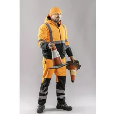 OKER Куртка-бомбер сигнальная утепленная оранжевая размер L (52) HT5K331-L