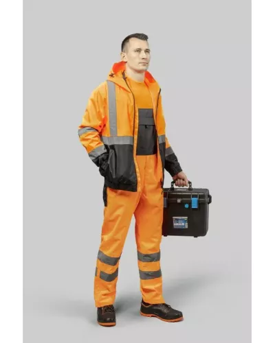 NIMS Куртка сигнальная с капюшоном водостойкая оранжевая 2XL (56) HT5K341-2XL
