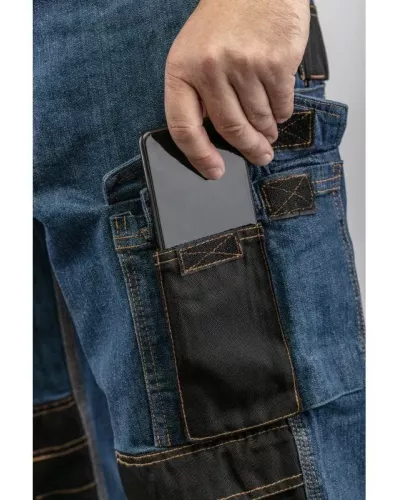 EMS Брюки рабочие джинсовые синие XL (54) HT5K355-1-XL