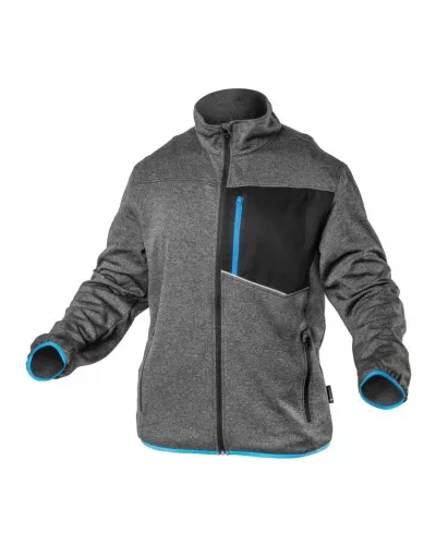 NISTER Толстовка рабочая серый меланж/синяя 2XL (56) HT5K900-2XL