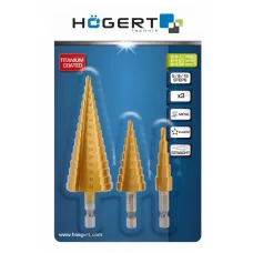 Набор ступенчатых сверл 3 шт. 4-12мм; 4-20 мм; 4-32 мм HT6D325