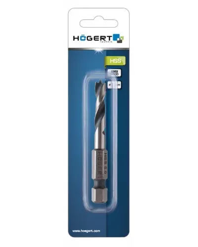 Сверло по дереву с шестигранным хвостовиком, HSS  5 х 60 мм HT6D345