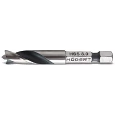 Сверло по дереву с шестигранным хвостовиком, HSS 8 х 60 мм HT6D348