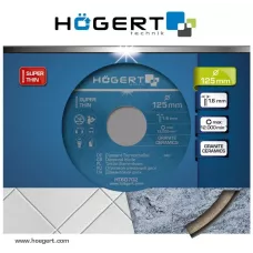 Диск отрезной алмазный, сплошная кромка 125 х 1,6 х 22,2 мм HT6D702