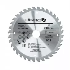 Диск пильный по дереву 216x60Tx30, Mn65 HT6D788