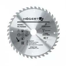 Диск пильный по дереву 255x40Tx30, Mn65 HT6D789
