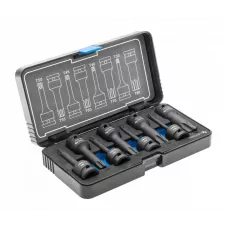 Торцевые головки, ударные TORX,  8 шт.: T30, T40, T45, T50, T55, T60, T70, T80, 1/2″, CrMo HT6R002