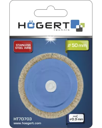 Щетка-крацовка чаша 50 мм, проволока из нержавеющей стали; 0,3mm HT7D703