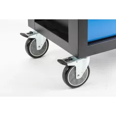 Тележка инструментальная, 6 ящиков (4 ящика высотой 75 мм, 1 ящик высотой 154 мм и 1 ящик высотой 233 мм) HT7G045