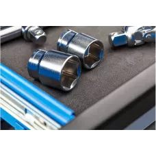 Тележка инструментальная, 6 ящиков (4 ящика высотой 75 мм, 1 ящик высотой 154 мм и 1 ящик высотой 233 мм) HT7G045