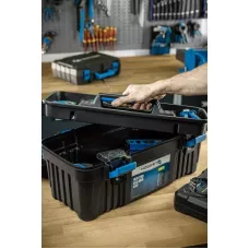 Кейс пластиковый для инструментов 22», съемный органайзер, металлические петли HT7G063