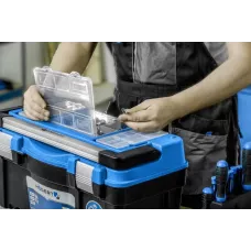 Кейс пластиковый для инструментов 22», съемный органайзер, металлические петли HT7G064