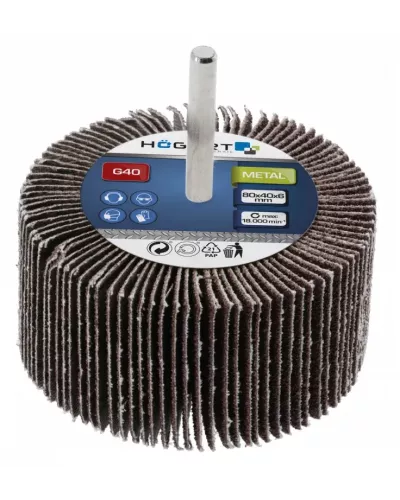 Круг  шлифовальный лепестковый на шпильке 80x40x6 G80 HT8D022