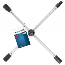 Ключ баллонный крестообразный 17, 19, 21 мм с переходником 1/2″, складной HT8G311