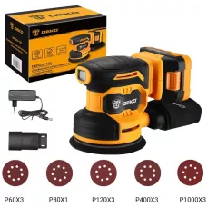 Эксцентриковая шлифмашина аккумуляторная DEKO DKCG20-125