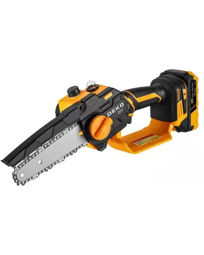 Пила цепная аккумуляторная DEKO DKCHS 20-6, 20В, 2x2.0Ач (063-4309)