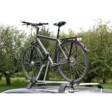 KUFIETA Велобагажник на крышу автомобиля Taurus BikeUp T2/100, алюминиевый, на один велосипед до 17кг с рамой