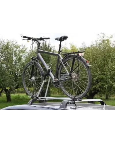 KUFIETA Велобагажник на крышу автомобиля Taurus BikeUp T2/100, алюминиевый, на один велосипед до 17кг с рамой