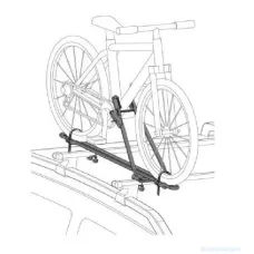 KUFIETA Велобагажник на крышу автомобиля Taurus BikeUp T2/100, алюминиевый, на один велосипед до 17кг с рамой