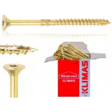 WKRET-MET Шуруп по дереву конструкционный, желтый, TX, с потайной головкой, с неполной резьбой , KMWHT-