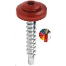 Саморез с шайбами EPDM для деревянных листов 4,8 x 35 (250 шт.) WDD-48035,48035-7024 ,48035-8017 ,48035-9005