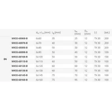 WKRET-MET Саморез по дереву конструкционный, белый цинк 6,0 x 120, TX-30, с потайной головкой, с двойной резьб