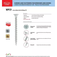 WKRET-MET Саморез оконный , PH-2, белый цинк, острый (уп/500шт), (уп/1000шт) WPCV-B / WSPCV-B