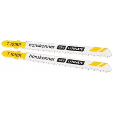 H02-101BR Пилки для лобзика по ламинату 2шт, T101BR (дер,ДСП,фанера 3-30мм) Hanskonner 4603010130734 (CN), упак