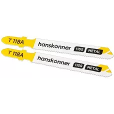 H02-118A Пилки для лобзика по мет. 2шт тонк.прям.рез (лист 1-3мм,проф.10-30мм) Hanskonner 4603010130802 (CN), упак