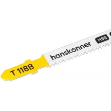 H02-118B Пилки для лобзика по металлу 2шт, T118B (лист 3-5мм, проф.10-30мм) Hanskonner 4603010130840 (CN), упак