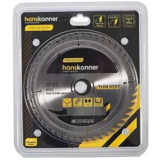 H9022-190-30-48T Пильный диск по дереву THIN KERF 190x30 мм, 48 зубьев, HANSKONNER, 4603010125723 (CN), шт