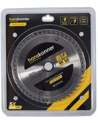 Диск пильный Hanskonner H9022-210-30-48