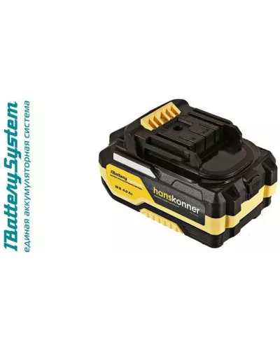 HBP2004 аккумулятор Hanskonner 18 В, 1BatterySystem, 4.0 Ач, USB-разъем