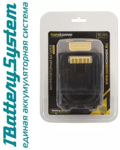 HBP2006 аккумулятор Hanskonner 18 В, 1BatterySystem, 6.0 Ач