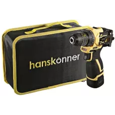 HCD1645BLC Дрель аккумуляторная б/щ Hanskonner, 14,4В, 45Нм, 2х2.0Ач, патрон 10мм, сумка-кейс