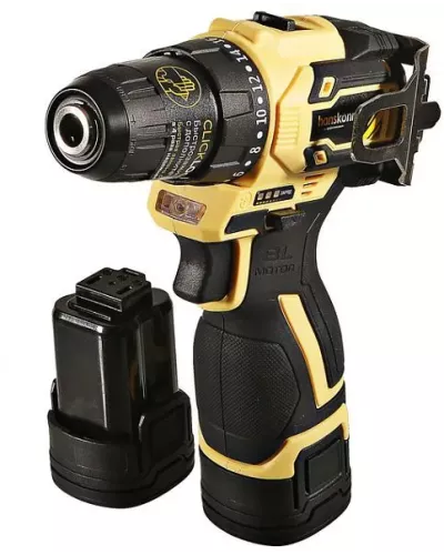 HCD1645BLC Дрель аккумуляторная б/щ Hanskonner, 14,4В, 45Нм, 2х2.0Ач, патрон 10мм, сумка-кейс