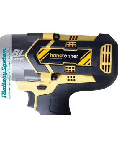 Аккумуляторный ударный гайковерт Hanskonner HCD18100S 1BatterySystem
