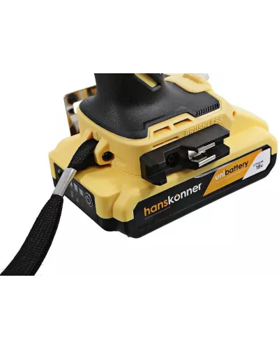 Аккумуляторный шуруповерт Hanskonner  HCD1865BL Unibattery