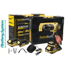 HCD2065PRO Аккумуляторный шуруповерт Hanskonner 1BatterySystem