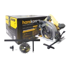 HCS50160 Пила циркулярная HANSKONNER, 1350Вт, ТПД 165х20мм, пропил 52мм, конст эл-ка, LED, 4603010132493 (CN), шт
