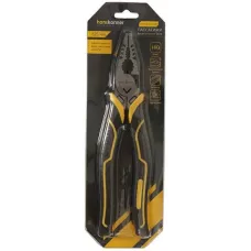Пассатижи 225мм, эксц. шарнир,+30% к силе реза, СrV, TPR рук., Hanskonner