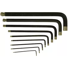 Набор шестигранных ключей длинн S2 ШАР наконе, АЛМАЗ 9шт (1.5-10мм), HANSKONNER, HK1045-04-9-L, 4603010117988, шт