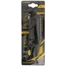 Нож 18мм, обрезиненный корпус, лезвие SK2 0.7мм, Hanskonner