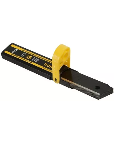 Лезвия 18мм, 10шт, оксидированные, SK2 сталь, толщина 0.7мм, Hanskonner