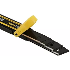 Лезвия 18мм, 10шт, оксидированные, SK2 сталь, толщина 0.7мм, Hanskonner