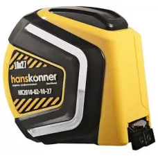 Рулетка 10x27мм, автостоп, двухстор., нейлон, супермощный магнит, Hanskonner