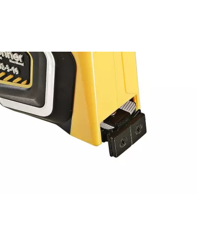 Рулетка 3x19мм, автостоп, двухстор., нейлон, супермощный магнит, Hanskonner