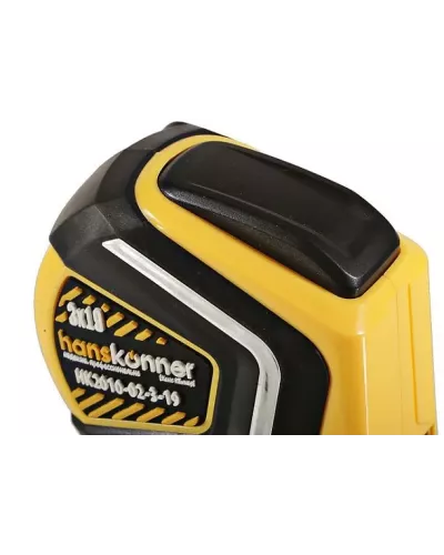 Рулетка 3x19мм, автостоп, двухстор., нейлон, супермощный магнит, Hanskonner