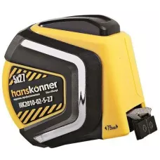 Рулетка 5x27мм, автостоп, двухстор., нейлон, супермощный магнит, Hanskonner