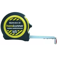 Рулетка 5x25м, 2 стопа, магнит, HANSKONNER, HK2010-03-5-25, 4603010086536, шт